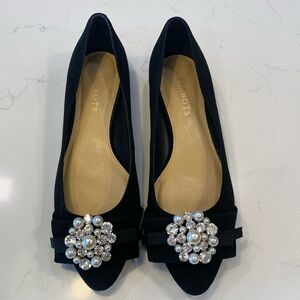 EUC Talbots Edison Jewel Bow in Black size 7.5